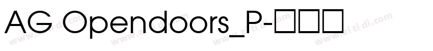 AG Opendoors_P字体转换